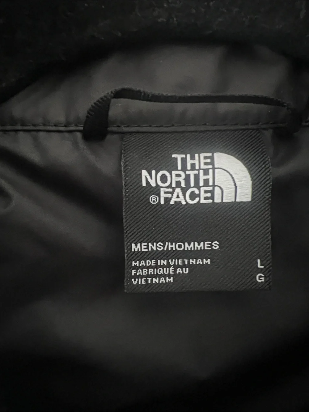 The North Face Black Quilted Insulated Puffer Vest with Turquoise Logo L EUC